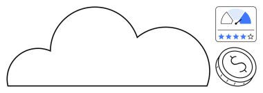 Bulut hesaplama konsepti. Bulut hesaplama finansal verimliliği ve en uygun performansı sağlar. Bulut hesaplama ölçeklenebilir kaynak yönetimi ve güvenli veri işlemeyi sağlar. Analiz için.