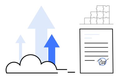 Bulut hesaplama konsepti. Bulut depolama dijital belge yönetimini basitleştirir ve iş büyümesini sağlar. Bulut hesaplama yeniliği, verimliliği ve ölçeklenebilirliği artırır. Teknoloji ve iş için mükemmel.