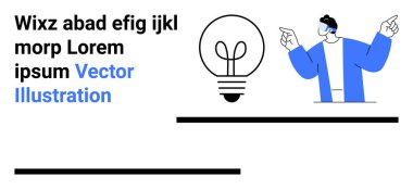 Yenilik, yaratıcılık, beyin fırtınası, problem çözme, takım çalışması, fikir üretimi. Bir ampul, coşkuyla el kol hareketi yapan biriyle eşleşti. Yenilik ve yaratıcılık kavramı