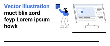 İş anlayışı, veri görselleştirme, dijital analitik, bilgi yönetimi, kullanıcı etkileşimi, teknoloji kavramları. Bir kişi dijital görüntüyü izlerken veri tutar. İş görüşleri