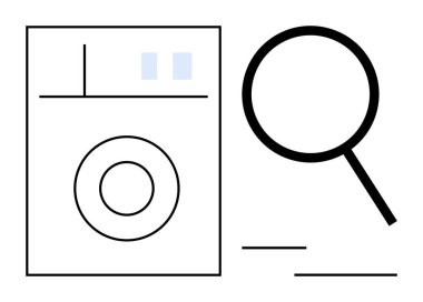 Kamera merceği büyüteçle aynı hizada. Denetleme, fotoğrafçılık ve keşfi sembolize ediyor. Adli tıp, araştırma, kesinlik, fotoğrafçılık, yaratıcılık keşfi için ideal. Basit düz