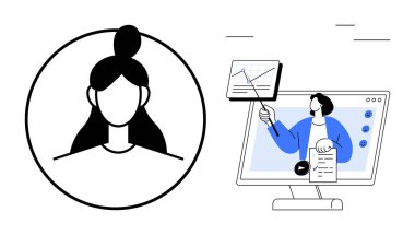 Çevrimiçi iletişim. Dijital araçlar sanal sunumlar ve profil yönetimi ile çevrimiçi iletişimi basitleştirir. Eğitim, iş, e-öğrenme, ağ kurma için çevrimiçi iletişimi geliştir