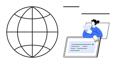 Bağlantı konsepti. Bağlantı, dijital platformlar aracılığıyla küresel veri paylaşımını, iletişimi ve işbirliğini görselleştirir. Bağlantı, gösteri yeniliği, takım çalışması ve teknoloji tasarlar