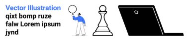 Person holding balloon, chess pawn, and laptop symbolize balance of creativity, strategic thinking, and modern technology. Ideal for innovation, planning, teamwork, education leadership