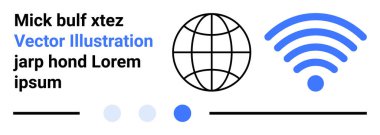 Küre ve kablosuz sinyal küresel bağlantı, iletişim ve internet erişimini temsil ediyor. Ağ oluşturma, teknoloji, yenilik, küresel erişim, uzak çalışma, öğrenme ve basit iniş sayfası için ideal