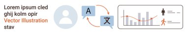Dil çevirisi, veri analizi, iş iletişimi, iş akışı sistemi, insan kaynakları yönetimi, istatistik. Metinli konuşma baloncukları ve istatistiksel çizelge. Çeviri ve veri analizi