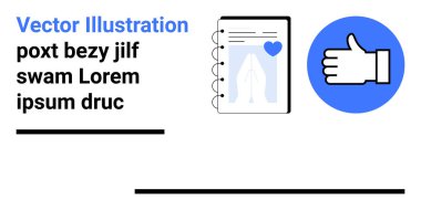Social media engagement, online communication, interaction, positive feedback, relationship building, digital note-taking. Notebook with heart and thumbs-up symbol. Social media and interaction