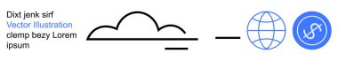 Cloud storage, digital payments, global connectivity, secure transactions, data flow, networking. A cloud icon linked to a globe and a secure payment symbol. Cloud storage and digital payments