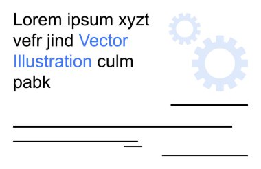 Teknoloji, iş, iş akışı, yenilik, süreç yönetimi, endüstriyel tasarım. Dişliler ve metin elemanları beyaz arkaplanda. Modern iletişim için teknoloji ve iş akışı kavramı