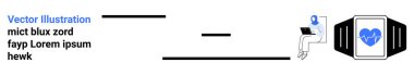 Dijital sağlık, teletıp, online danışma, giyilebilir teknoloji, kalp izleme, bağlantı. Kalp sembolü ve dizüstü bilgisayar kullanan kişi. Dijital sağlık ve teletıp kavramı