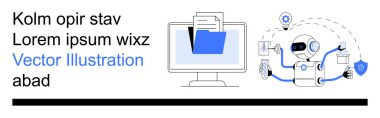 Veri depolama, otomasyon, yapay zeka, dosya yönetimi, siber güvenlik, iş akışı optimizasyonu. Bilgisayardaki dosya ve dizinlerle etkileşime giren bir robot. Veri depolama ve otomasyon kavramı