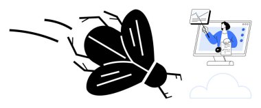 Hata ayıklama konsepti. Programlamada hata kodu hataları ve hata ayıklama süreçleri. Yazılım geliştirmede hata ayıklama, teknolojik problem çözme ve kodlama geliştirme. IT, programlama ve yazılım için ideal