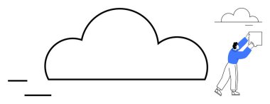 Bulut hesaplama konsepti. Veri depolama ve bağlantı için bir sembol olarak bulut. Bulut hesaplama dijital iş akışlarında ve uzaktan erişimde devrim yaratıyor. Teknoloji, depolama, bilişim, yenilik, dijital çözümler için