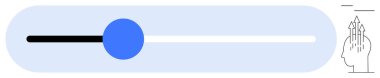 Ses kaydırıcı. Arayüzler ve kullanıcı etkileşimi için minimalist tasarımda ses kaydırıcı. Ses kontrolü uygulamalar, web siteleri ve medya üzerinden kullanılabilirliği vurguluyor. UI tasarım kavramları için, ses denetimleri
