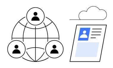 Dijital ağ ikonu. Dijital ağ, bulut tabanlı kimlik yönetimi ve küresel bağlantı. Güvenlik, çevrimiçi işbirliği ve kimlik çözümleri için dijital ağlar kullanın. Konu bulutu