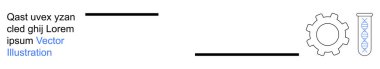 Teknoloji, yenilik, otomasyon, bilimsel araştırma, laboratuvar süreçleri, mühendislik kavramları. Yer tutucu metni olan vites ve test tüpü. Teknoloji ve yenilik odaklı