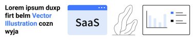İş stratejisi, SaaS platformları, veri görselleştirme, üretkenlik araçları, bulut çözümleri, soyut grafikler. Minimalist tasarım SaaS metin ve çizelgeleri. İş stratejisi ve SaaS platformları teması