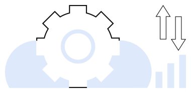 Bulut hesaplama konsepti. Sistem işlemleri ve optimizasyonu gösteren teçhizatlı bulut hesaplaması. Bulut hesaplama veri analiz, senkronizasyon ve dijital dönüşüm. Uygulamalar