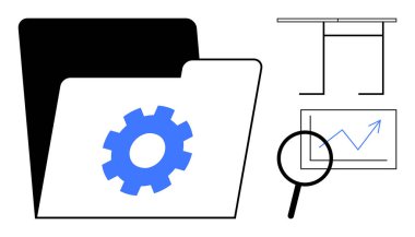 Veri organizasyonu, analitik, içerik yönetimi, dosya depolama, iş süreçleri, araştırma araçları. Teçhizatlı klasör, grafik büyüteç ve tablolu çizelge. Veri düzenleme ve analiz