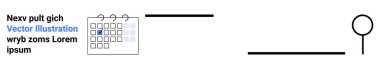 İş planlaması, minimal tasarım, iletişim, programlama, veri sunumu, organizasyon. Metin, minimalist çizgi ve çember sanatı içeren bir takvim düzeni. İş planlama ve planlama kavramı