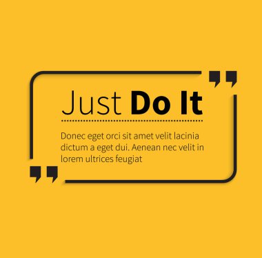 Phrase Just Do It in Isolation Quotes clipart
