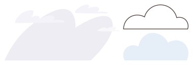 Grafik tasarımı, web hesapları, hava tahminleri, markalaşma, dijital içerik, eğitim. Ana hatlarıyla ve şekilleriyle düz dizayn edilmiş bir bulut kümesi. Grafik tasarım ve web varlıkları kavramı