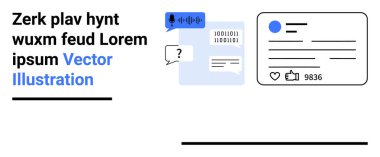 Sosyal medya, iletişim araçları, dijital bilgi, çevrimiçi etkileşim, geri besleme sistemleri, kullanıcı bağlantıları. Metinli konuşma baloncukları, istatistikli profil kartı. Sosyal medya ve iletişim