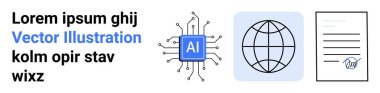 Yapay zeka, küresel bağlantı, veri güvenliği, dijital dönüşüm, teknoloji ilerlemesi, belge doğrulaması. Yapay zeka, küre ve imzalı bir belge. Yapay