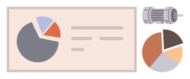 İş analizleri, endüstriyel teknoloji, üretim süreçleri, üretkenlik, veri görselleştirme, performans analizi. Elektrikli grafiğin yanında iki pasta grafiği. İş analizleri