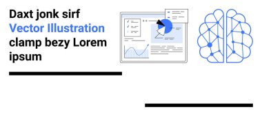 Teknoloji, yapay zeka geliştirme, veri analizi, yenilik, makine öğrenme, sinirsel ağlar. Veri içgörülerine bağlı grafik ve sinirsel ağ elemanları. Teknoloji ve yapay zeka gelişimi