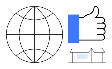 Küresel bir pazarı destekleyen ve ön planda tutan küresel semboller. Küresel ulaşım ve modern ticarette sosyal medyanın önemi. Sosyal medya, ticaret, iletişim