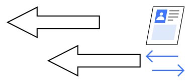 Veri alışverişi görsel. İletişim ve kullanıcı kimliği yönetimi için bilgi akışını gösteren oklar. Dijital hizmetler, güvenli uygulamalar ve veri işleme için veri alışverişi kritik önem taşıyor. Teknoloji için mükemmel.