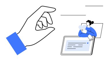 Gesture control. a hand gesture interacting with technology and a user operating a device. Gesture control enhancing human-machine interaction and usability. For tech, innovation, UI design, apps