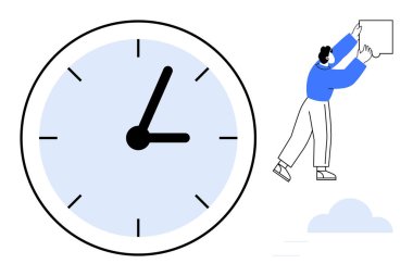 Zaman yönetimi konsepti. Saat, organizasyonu ve verimli görev işlemeyi vurguluyor. Zaman yönetimi verimliliği, odaklanmayı ve hedefe ulaşmayı geliştiriyor. İş, planlama, kişisel büyüme için