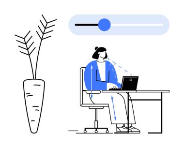 Uzaktan çalışma konsepti. Uzaktan kumandalı modern ofis ayarları ve dijital verimlilik. Uzaktan çalışma tarzı esnekliği ve verimliliği destekliyor. Çalışma alanları, verimlilik, yaşam tarzı tasarımı, iş için