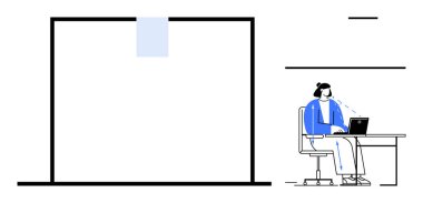 Uzaktan çalışma konsepti. Çeşitli yerlerden verimliliği ve esnekliği arttıran uzaktan çalışma. Uzak çalışma görselleri dijital verimliliğe ve modern iş yeri tasarımlarına yardımcı oluyor. İş yeri için ideal