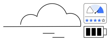 Bulut hesaplama konsepti. Bulut hesaplama verimliliği, performans derecelendirme ve pil kullanımı. Bulut bilgisayarı dijital depolamayı, teknolojik çözümleri, bilişim yönetimini, veri analizini destekler