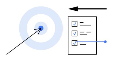 Hedef belirleme konsepti. Hedef ve kontrol listesi planlaması, stratejik verimlilik ve proje yönetimi. İş, eğitim, kişisel kalkınma, pazarlama ve girişimlerde hedef planlama