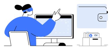 Dijital iş gücü. Dijital iş gücü teknolojiyle meşgul ve kaynakları yönetiyor. Üretkenlik ve yenilik için sanal araçları birleştiren dijital iş gücü. Teknoloji, iş, finans ve insan kaynakları için.