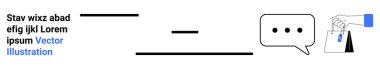 Dijital iletişim, perakende alışveriş, içerik dağıtımı, pazarlama, sosyal medya, e-ticaret. Noktalı konuşma balonu, alışveriş torbası ve soyut öğeler. E-ticaret ve dijital
