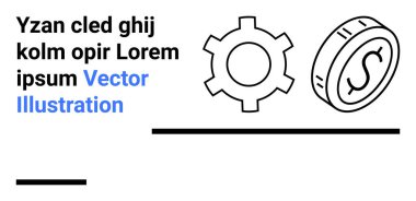 Vites ve para işlemleri, finans ve yenilikleri sembolize eder. Yönetim, mühendislik, teknoloji, ekonomi, girişimler, fintech basit iniş sayfası için ideal