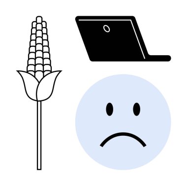 Teknoloji ve tarım kavramı. Teknoloji, duygusal etki ve yenilik için tarımla birleşiyor. Teknoloji ve tarımların duyguları etkilediğini keşfetmek. Çiftçilik ve teknoloji için