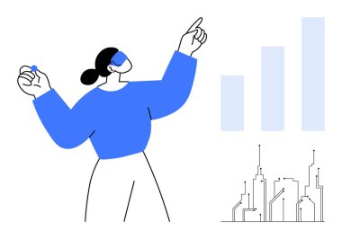 Business analytics concept. Business tracking progress through data visualization and analytics insights. Business aiding decision-making and streamlined processes. For startups, corporate strategy