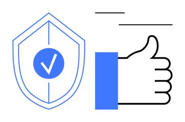 Güvenlik kavramı. İşaretli güvenlik kalkanı ve kullanıcı güveni ve veri korumasını vurgulayan onay sembolü. Çevrimiçi gizlilik, dijital işlemler ve sistem güvenilirliği için güvenlik. Uygun.