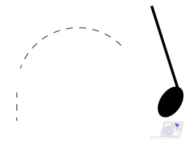 Veri analizi, teknoloji, ilerleme takibi, bilimsel ölçüm, problem çözme, konsept tasarım. Çizgili siyah nesne, grafikli laptop. Veri analizi ve teknoloji