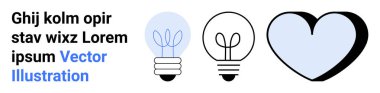 Yaratıcılık, yenilik, şefkat, duygusal bağlantı, tasarım unsurları, kavramsal düşünce. Minimalist ampuller ve kalp tasarımı. Yaratıcılık ve yenilik kavramları görsel olarak