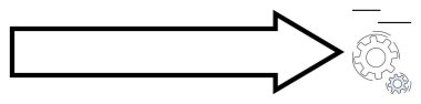 Yön, süreç yönetimi, iş akışı optimizasyonu, karar verme, stratejik planlama, yenilik. Siyah ok dişlileri işaret ediyor. Yönetmen ve İşlem Yönetimi kavramı