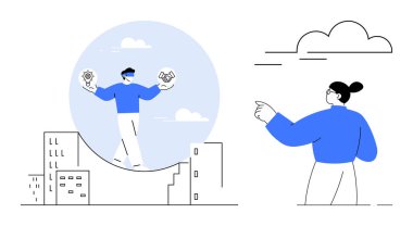 Başlangıç kültürü, liderlik, iş kararları, yenilik, takım çalışması, ortaklık. Ampul ve tokalaşmayı şehir manzarası üzerinde tutan kişi. Liderlik ve yenilik kavramı