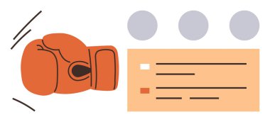 Spor analitiği, fiziksel eğitim, yarışma stratejileri, hedef takibi, spor veri görselleştirmesi, performans ölçümleri. Veri tablosunun yanında bir boks eldiveni. Spor analitiği