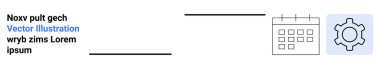 Takvim ve dişli simgesi birlikte iş akışı yönetimi, zamanlama, optimizasyon ve görev planlama anlamına gelir. Üretkenlik uygulamaları, proje stratejileri, zaman yönetimi, sistem kişiselleştirmesi için ideal